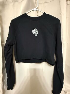 DarcSport Sweatshirt with wolves graphic on front and back cropped